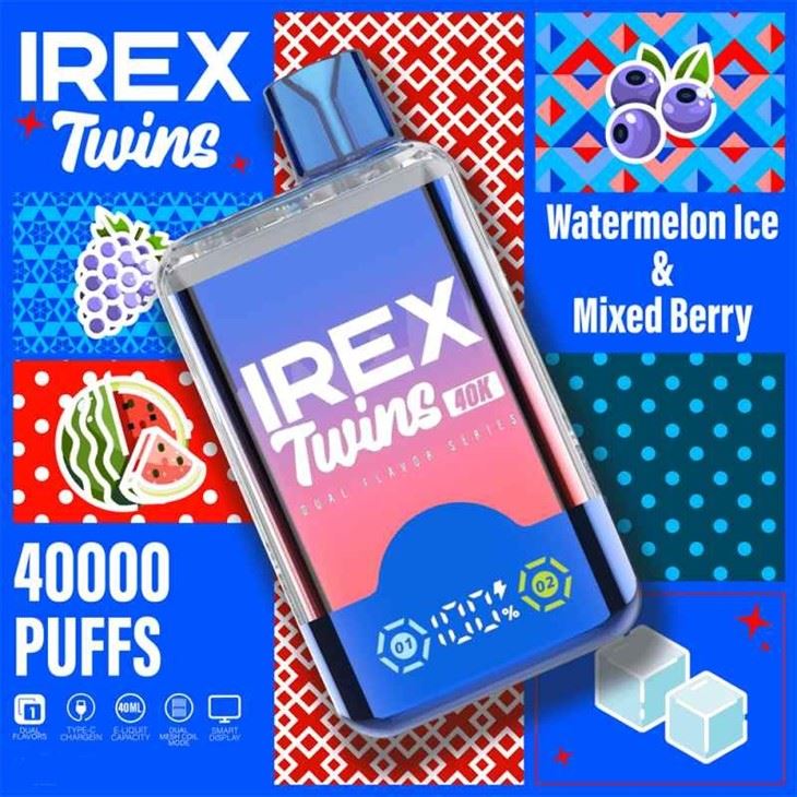 Watermelon Ice&Mixed Berry_IREX TWINS 40K Puffs Watermelon Ice&Mixed Berry_IREX TWINS 40K Puffs