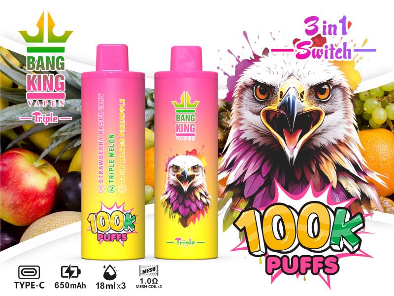BANG KING VAPEN TRIPLE 100K 3IN1 10 BANG KING VAPEN TRIPLE 100K 3IN1 10
