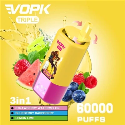VOPK Triple 60000 Puffs Zoo Tshaj Peb Qhov tsw Vape