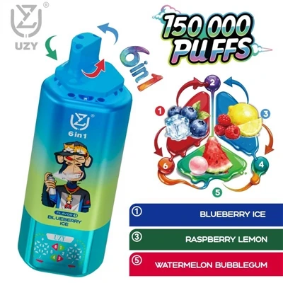 Uzy 6 {{{{{}} hauv -1 150 k thov hluav taws xob luam yeeb|150000 Puffs, rau c...