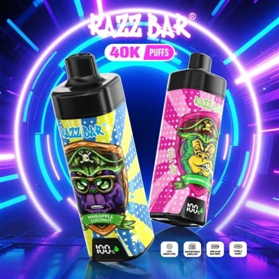 Razz Bar 40000 Disposable E-cigarette: Lub siab- muaj peev xwm, Siab-kev ua t...