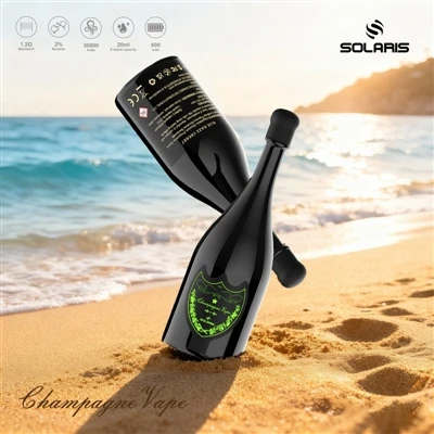 SOLARIS Champagne 30000 Puffs 30K E- luam yeeb: Thaum Cov Puff suav nrog Cham...