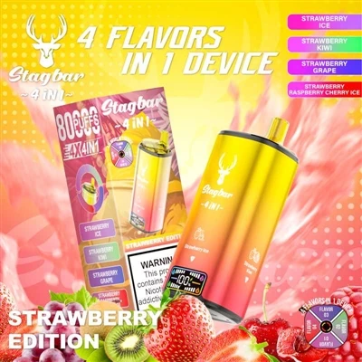 Hotsellvape Lag luam wholesale Channel pom zoo: Stag Bar 4in 1 80000 Puffs - ...