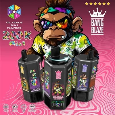 BANG BLAZE 6in1 200K: Ib Nrab ntawm Tes, Rau Flavors nyob rau hauv ib qho, Ko...