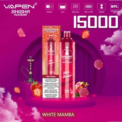 VAPEN SHISHA HOOKAH 15000: Lub Siab - Muaj Peev Xwm E-Cigarette Uas Tso Hooka...