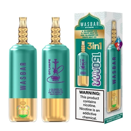 WASBAR DTL 3-hauv-1 150K: Redefining The High-Puff- suav Shisha-Style Vape Ex...