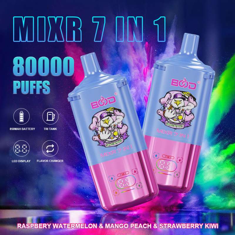 Raspbery-watermelon-Mango-peach-Strawberry-kiwi-Raspbery-watermelon-Mango-peach-Strawberry-kiwi-BOOD MIXR 7 IN 1 80000