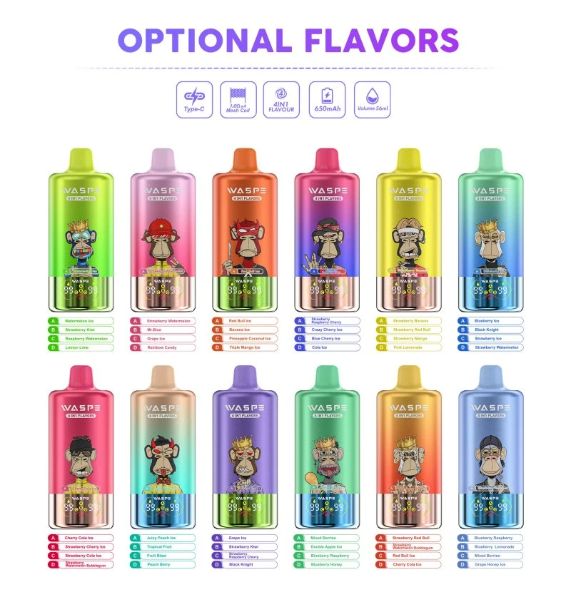 Waspe 4 in 1 100000 taste list