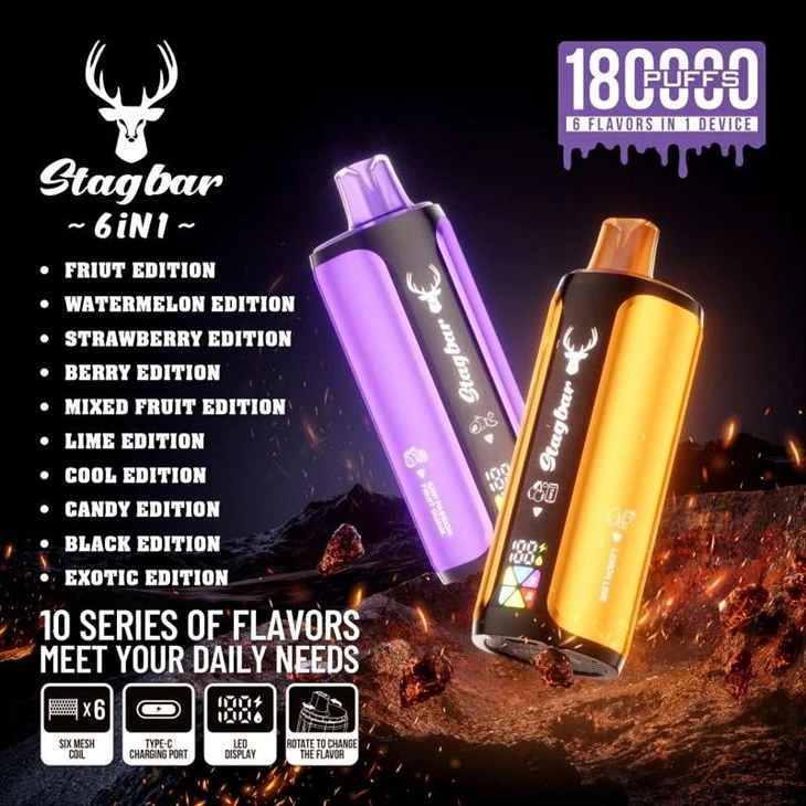 StagBar 6in1 180K Puff suppliers StagBar 6in1 180K Puff suppliers